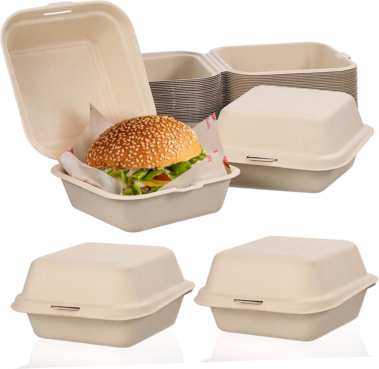 30pcs Lightweight Portable Food Box Cake Packing Box for Takeout Easy to Carry Chinese Take Out
