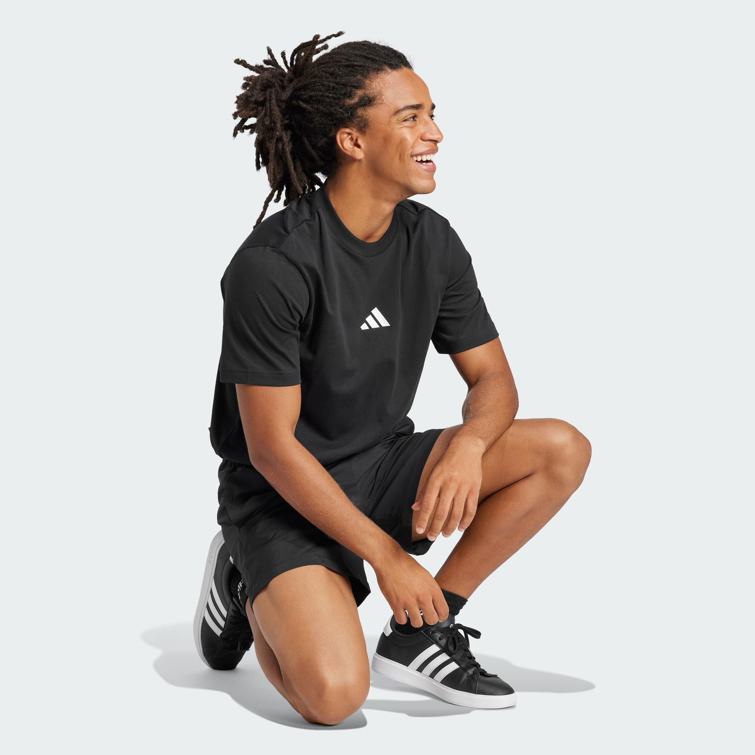 Adidas Uomo Essentials Small Logo Single Jersey Tee - 5