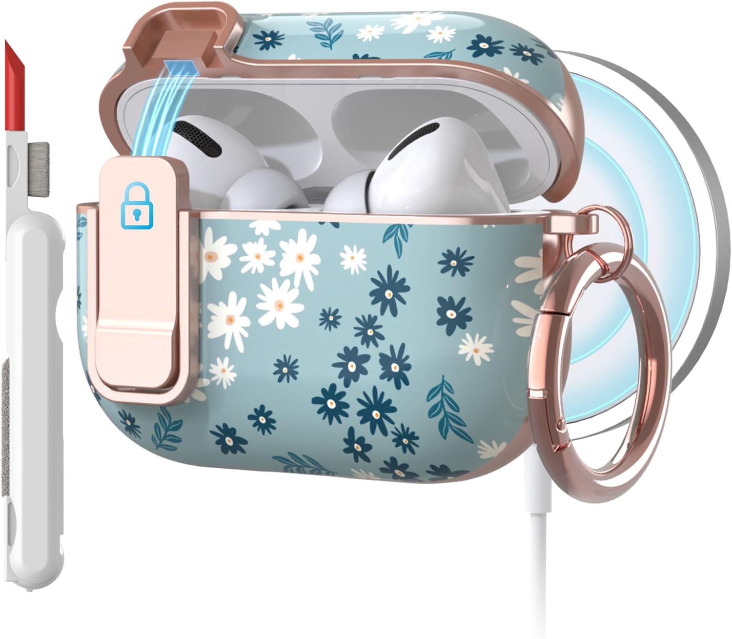 TATOFY Slim AirPods Pro Case - Cyan