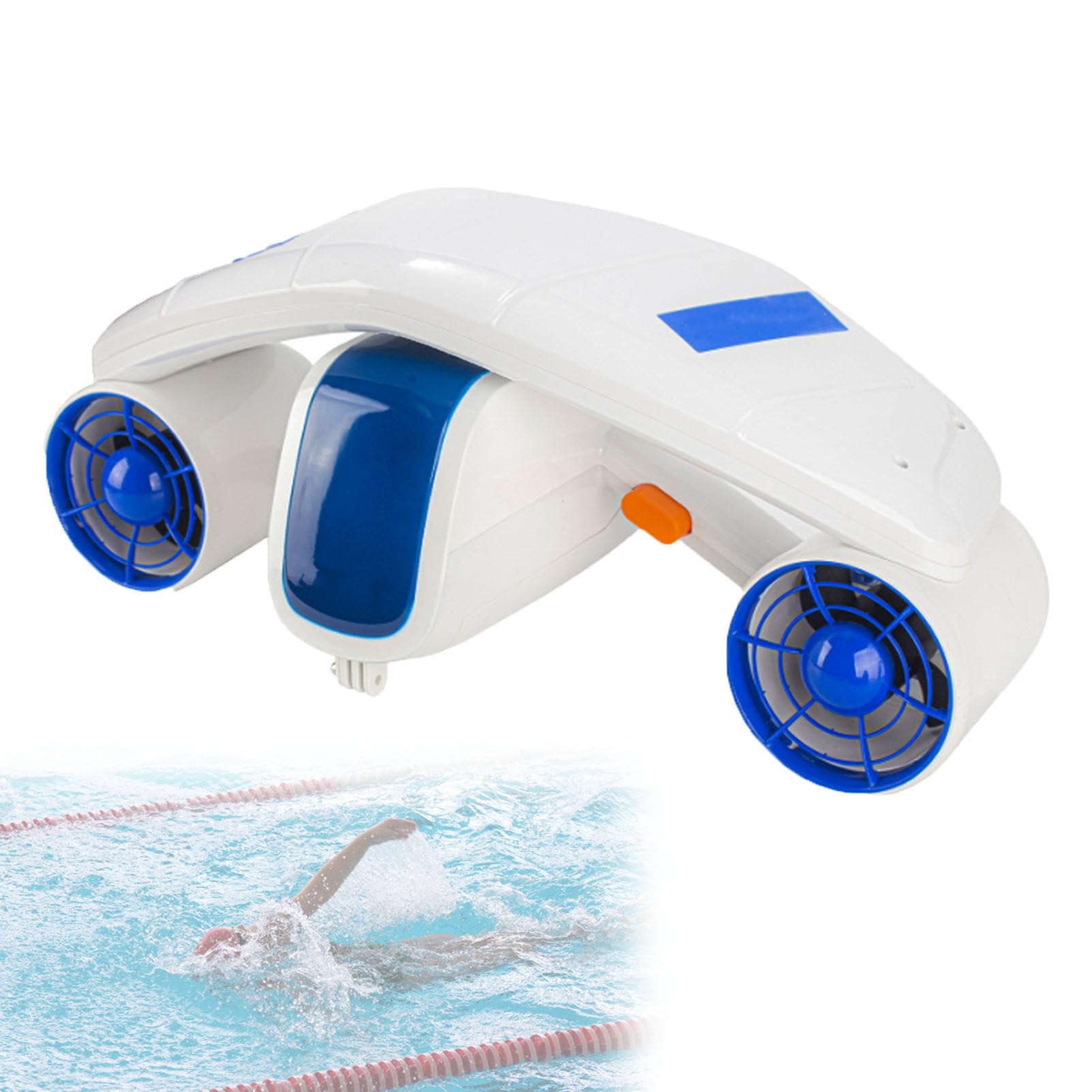 Scooter Submarino para Adultos, Pantalla De 2,8 Pulgadas, Scooter Submarino con Doble Motor, Velocidad De 1,6 M/S, Autonomía De 60 Minutos, para Practicar Snorkel