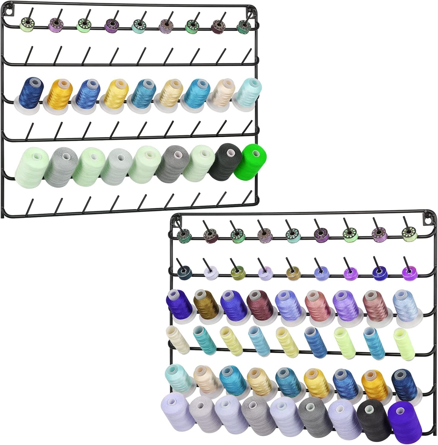 Thread Holder Wall 54 Spools Thread Rack Wall Mounted Set