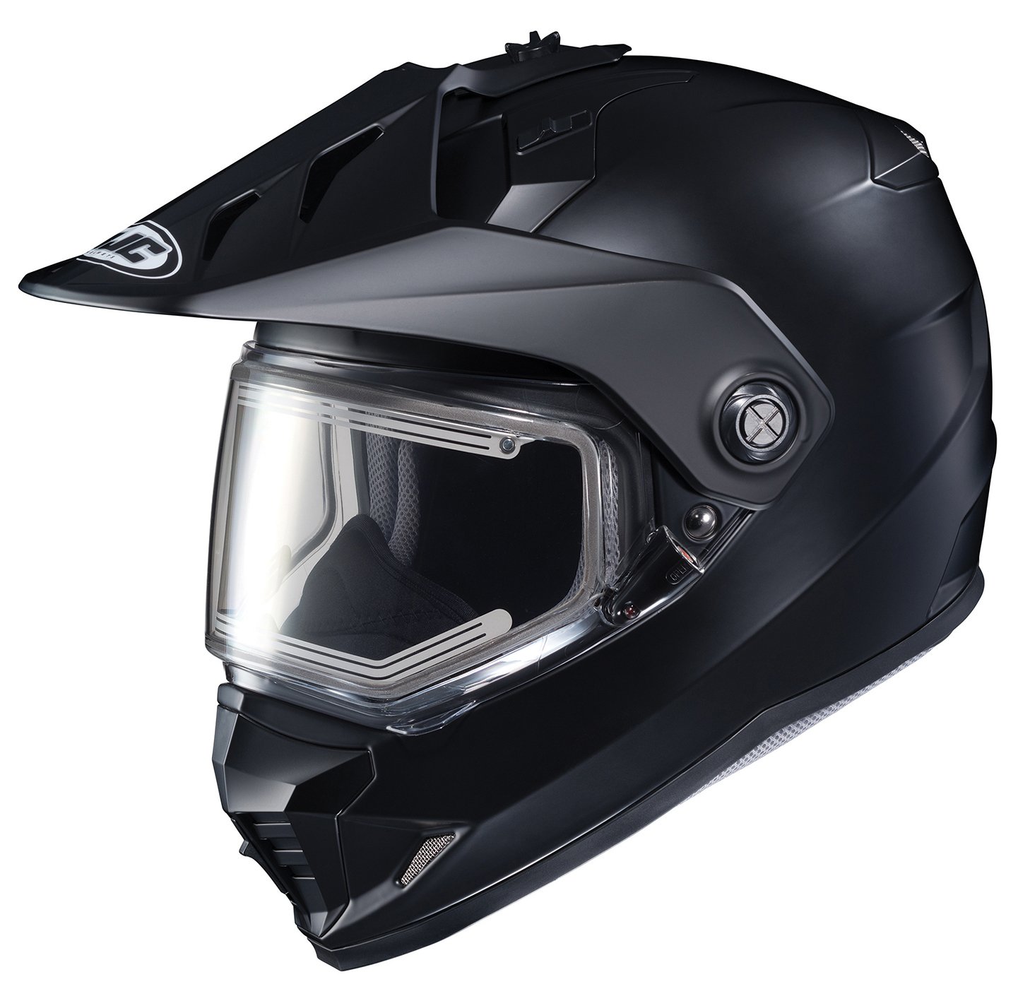 Hjc DS-X1 Solid Snow Helmet with Electric Shield Large Matte Black : Automotive