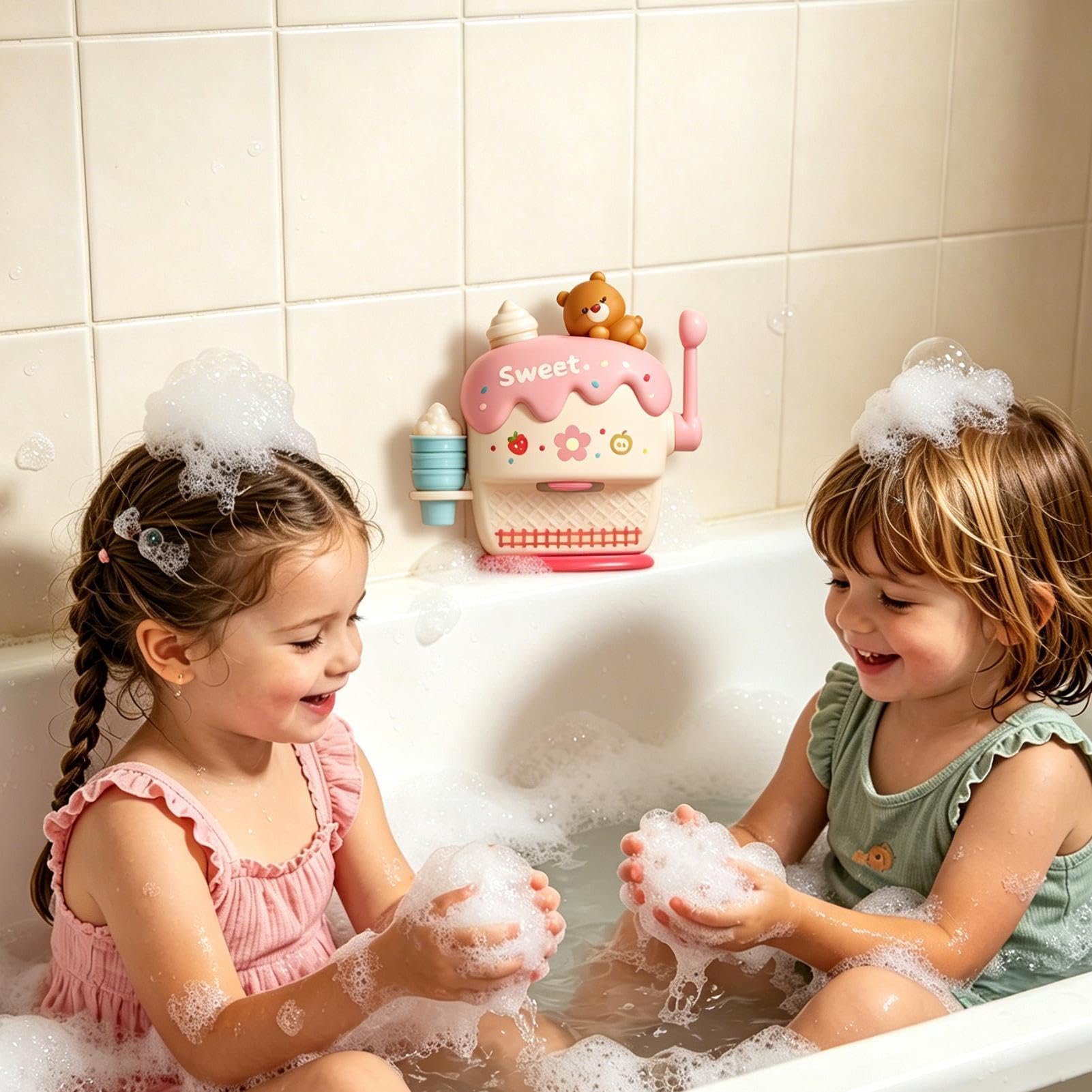 Macchina Per Il Bagno Interattivo E Divertente Educativo | Macchina Bolle Da Vasca per Casa Uso Quotidiano Viaggio Asilo Scuola Materna Compleanno Feste Vacanza
