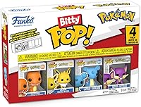 Funko Pop! Bitty Pokemon 4-Pack: Charmander, Jolteon, Lapras, Rattata - 0.9" Mini Collectibles with Stackable Display Shelf, Party Favors