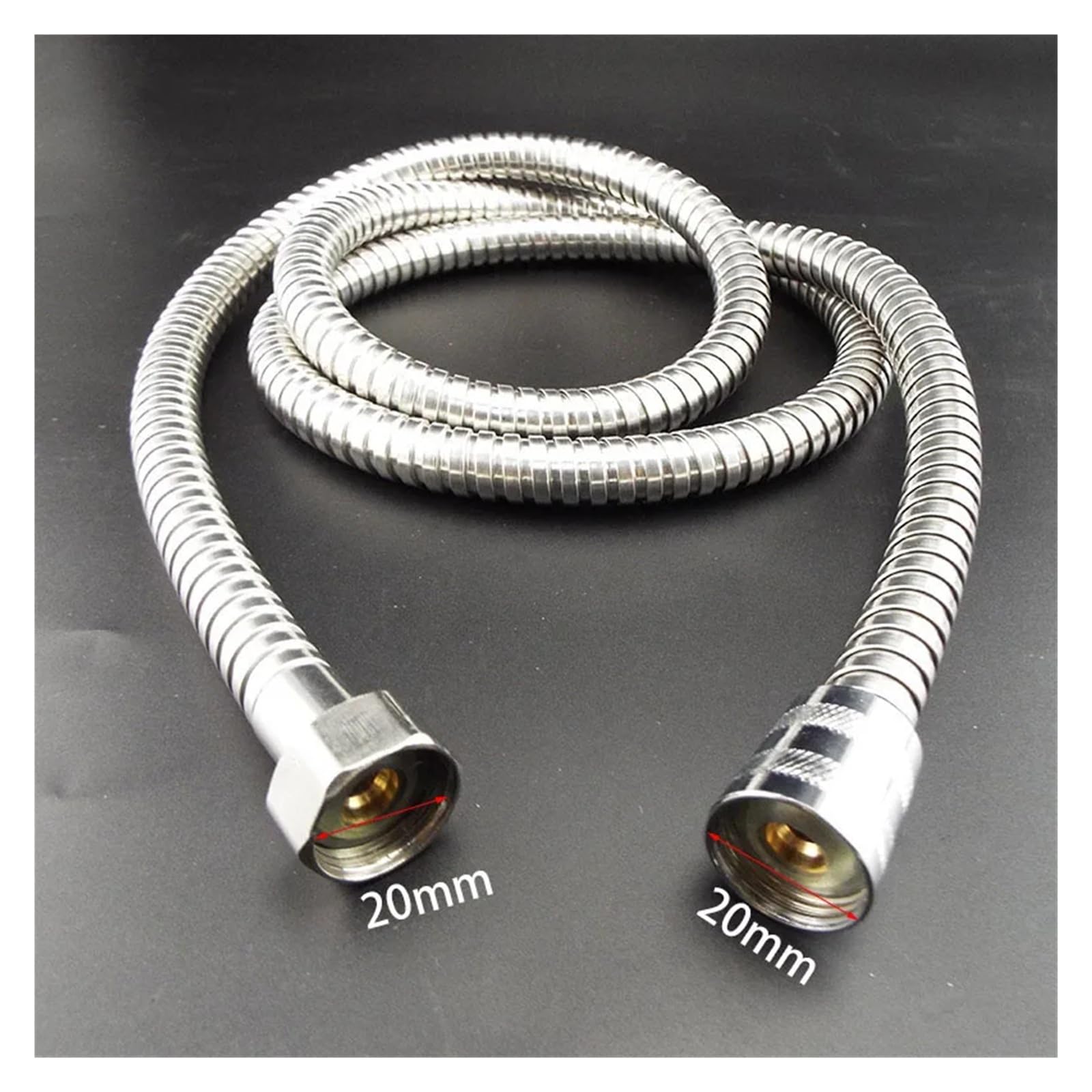 Manguera de ducha de acero inoxidable de 1,2 m, 1,5 m, 2 m, flexible de alta presión, antifugas y a prueba de óxido, ajuste universal para fontanería de baño y cocina