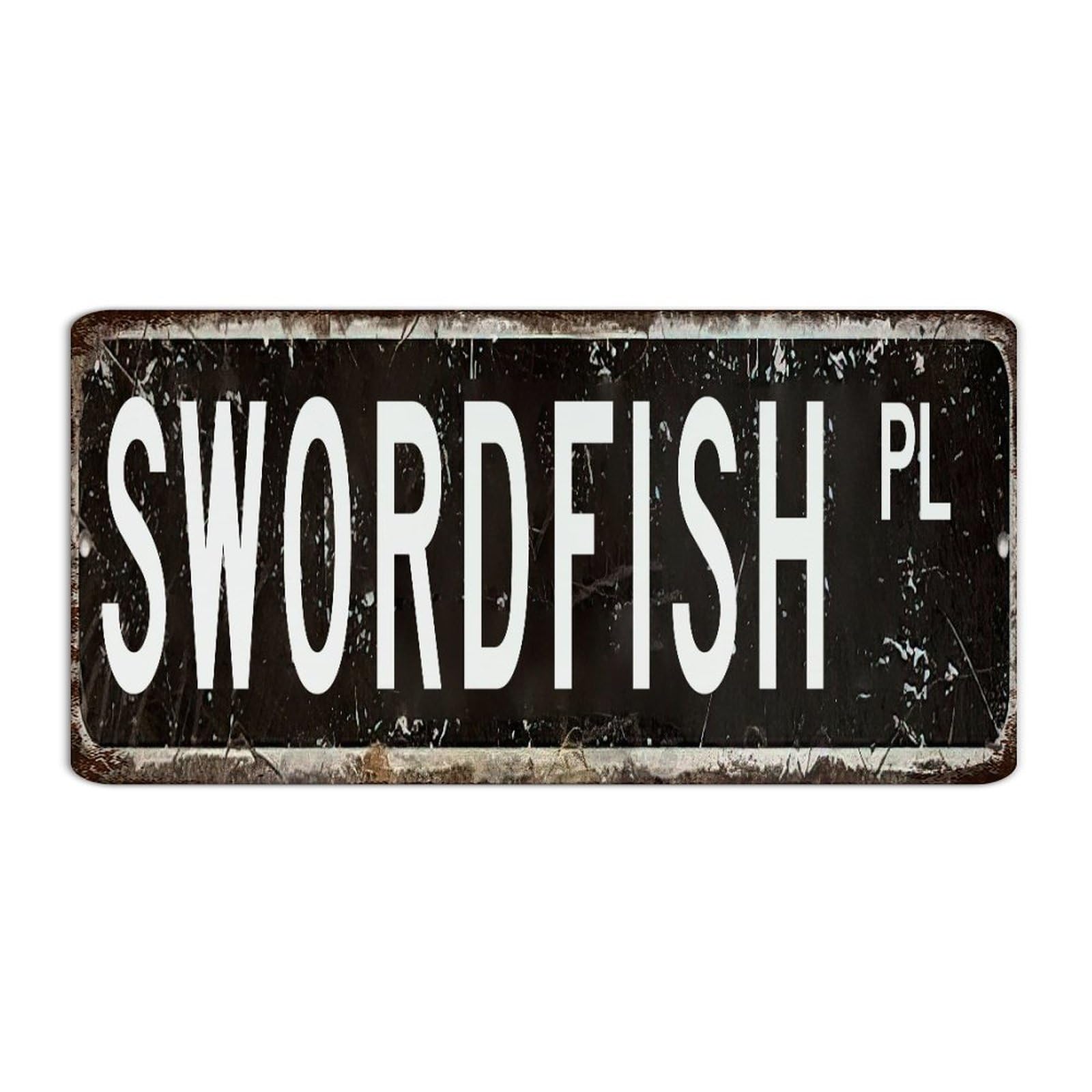 Swordfish 6x12 Inch Metal Sign Custom Men Outdoor Shop Wall Decorations Tin Signs Animal Lover Farm Metal Plaque for Restaurants