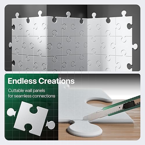 Miniatura 3 de SonicLight Paquete de 12 paneles de espuma a prueba de sonido para paredes con autoadhesivos de 14 x 9 x 0.4 pulgadas, paneles acústicos de alta