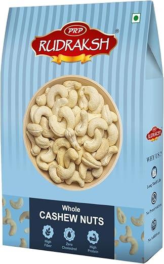 PRP RUDRAKSH Whole Cashew Nuts W320 Grade 250g | Classic Kaju | Fresh, Crunchy &amp; Everyday Dry Fruit