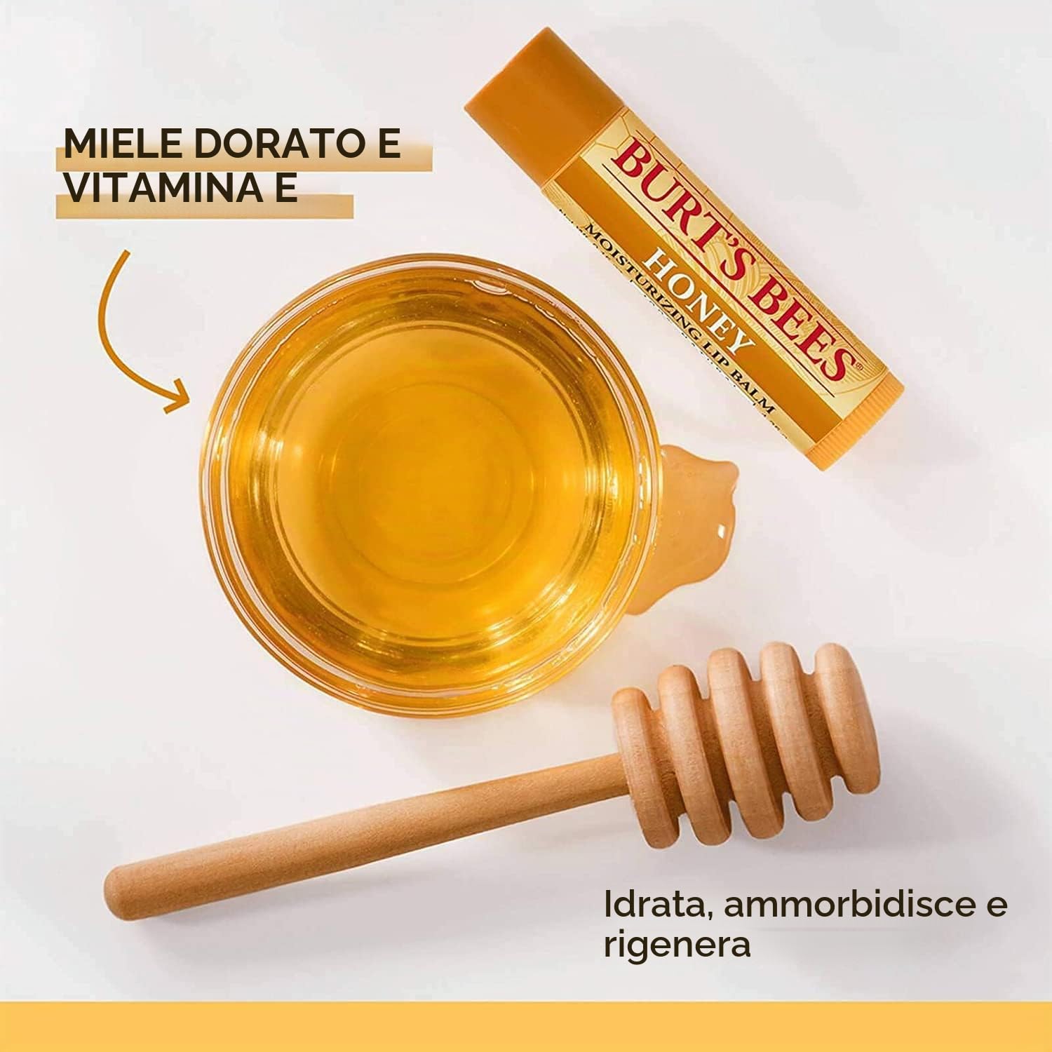 Burt's Bees Balsamo per le labbra, Miele, 1 pezzo