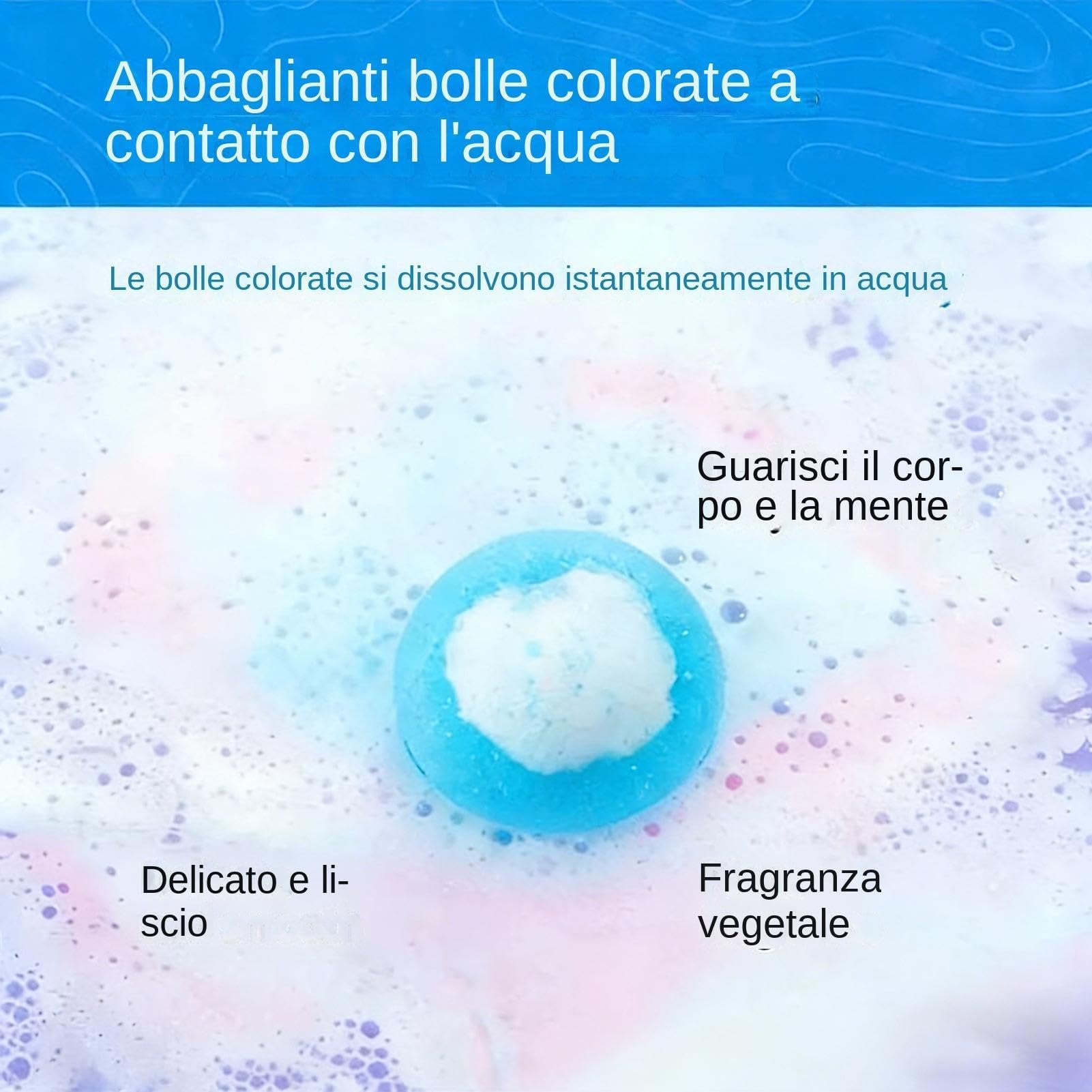 da bagnoschiuma, azione frizzante a lunga durata, 1 set, bombe da bagno profumate, compresse per immersione in bolle aromatiche, formula idratante, per spa domestica, bambini, ammollo rilassante