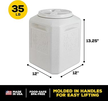 Gamma2 Vittles Vault Bird Seed Storage Container, Up To 35 Pounds Dry Pet Food Storage, Made in USA, Without Scoop