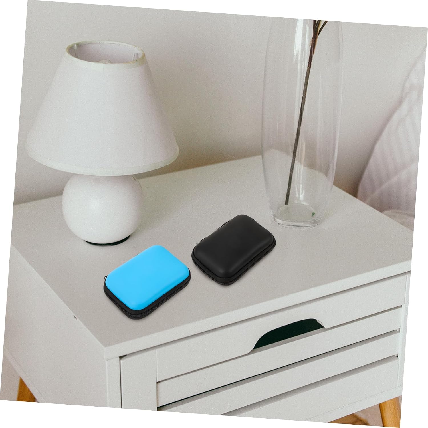 SMASOLO 2pcs Portable Hard Drive Case Protective Box Carrying Case for Accessories