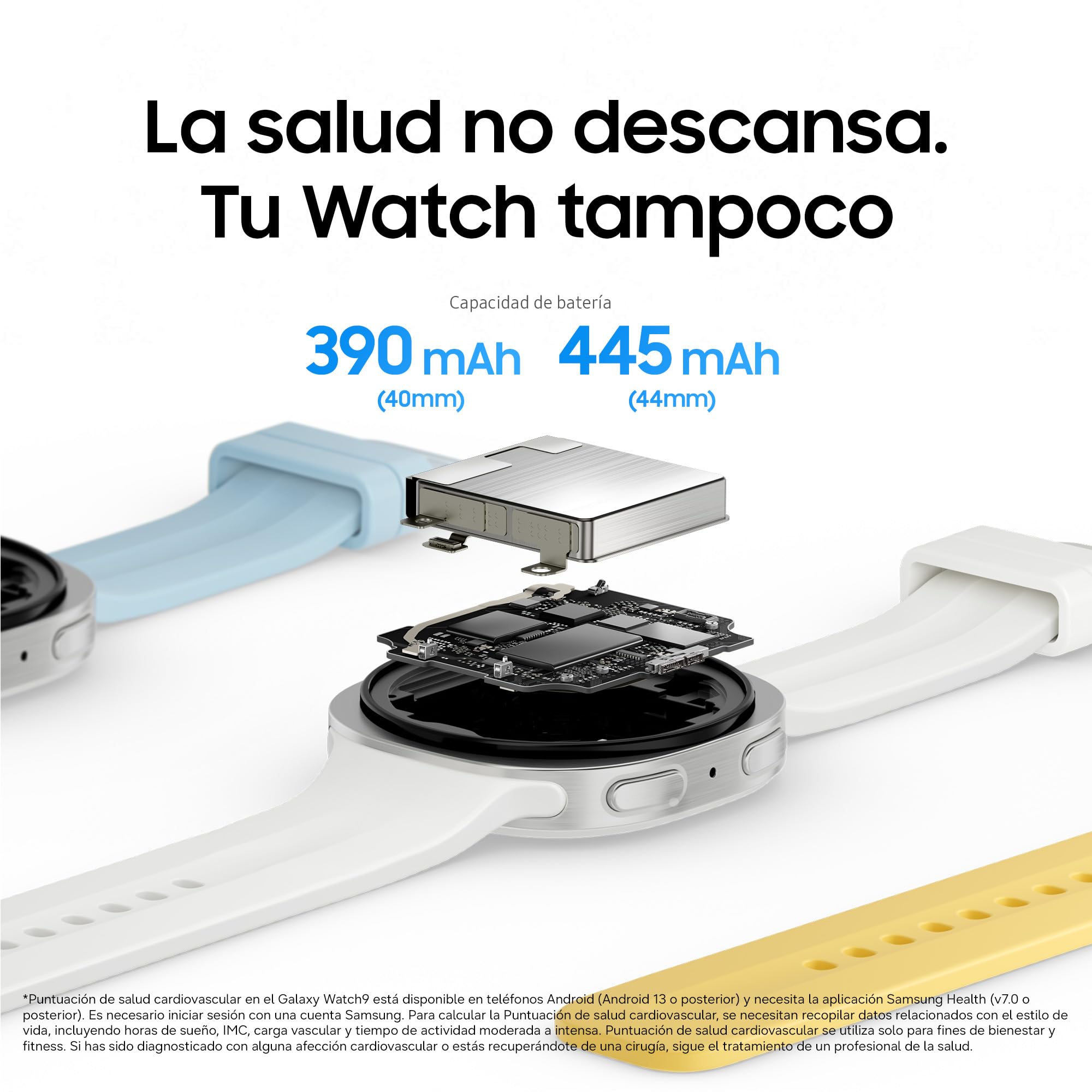Samsung Galaxy Watch9, 44mm, Bluetooth, Gris Oscuro (Versión Española) | Snapdragon Wear Elite Platform, Batería 445mAh, Asesoramiento de Salud y Sueño, Monitoreo de Salud Cardíaca, Garantía 3+1 Año