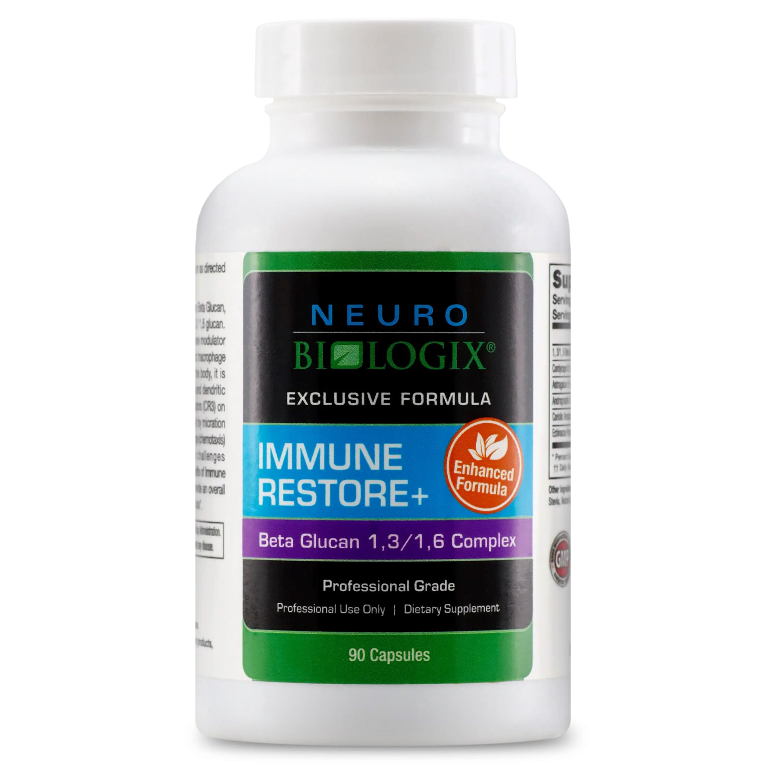 Sponsored Ad - Neurobiologix Immune Restore+, Beta Glucan, Cordyceps & Turkey Tail Mushroom Blend with Astragalus, Andrographis & Echinacea, Botanical Immune Support Supplement for Men & Women, Gluten Free, 90 Caps