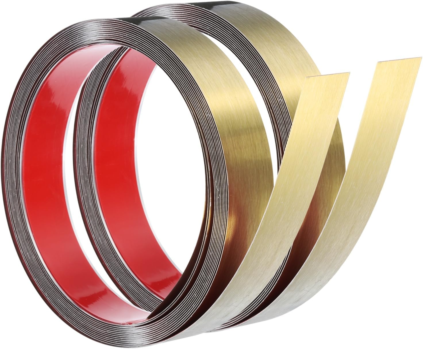 uxcell 2Pcs Stainless Steel Wall Molding Trim, 16.4 ft x 2 Inch Peel and Stick Metal Decoration Strip for Ceiling Wall Tile Mirror Edge, Brushed Silver