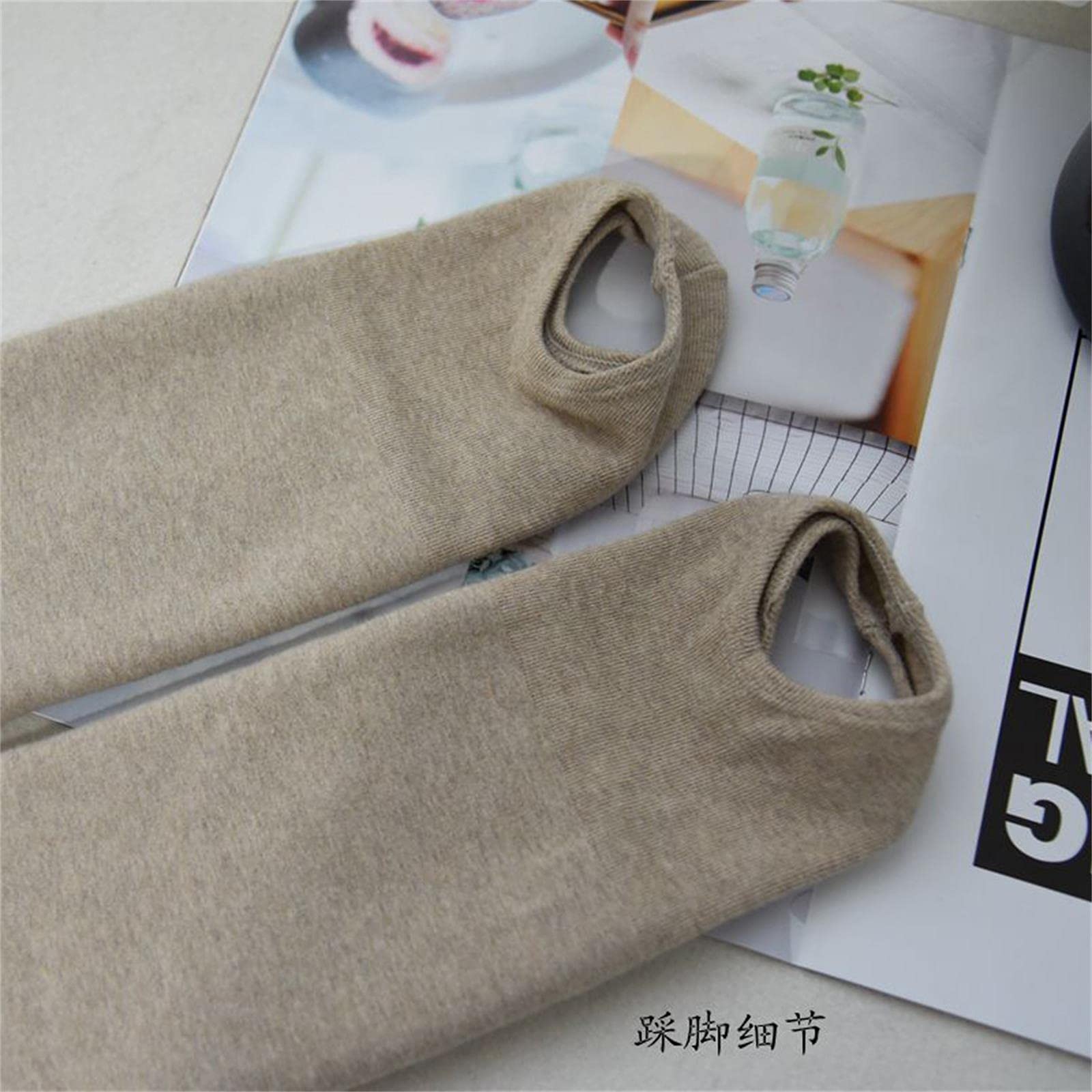 Collant da Donna Donne Spessa Colla Colla Colla Cassole Pella Cashmere Piede/Colletti Nessuli