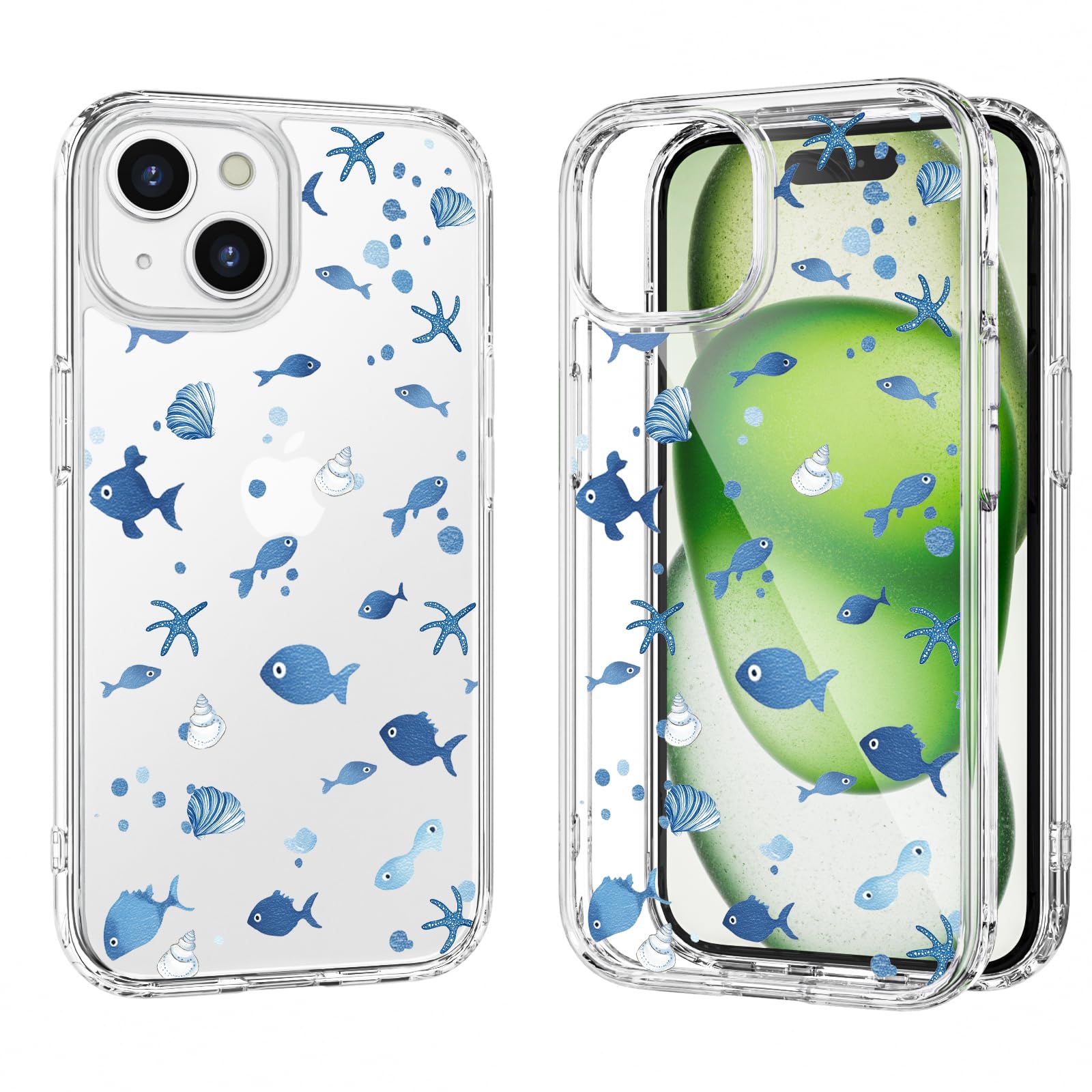 LuGeKe Cute Case for iPhone 13 Pro Max, Clear Acrylic Phone Case with Soft Edges Protection, Slim Hard Back & Anti-Yellowing Drop Protection Cover for