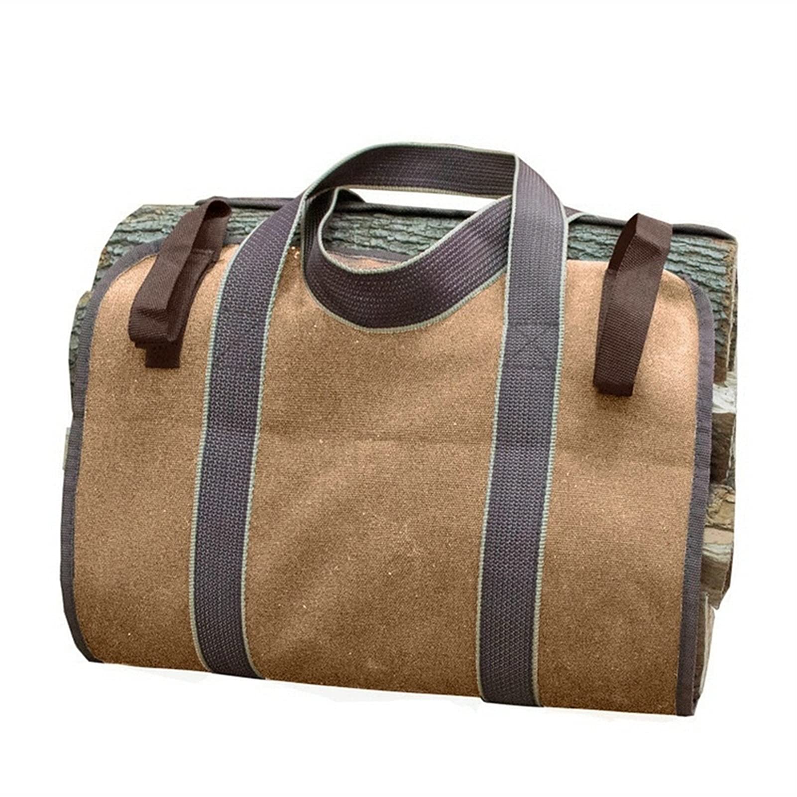Torba na płótnie Firewood Wood Carrier - Camping Outdoor Holder do przechowywania w pomieszczeniach i na zewnątrz (kolor: A)