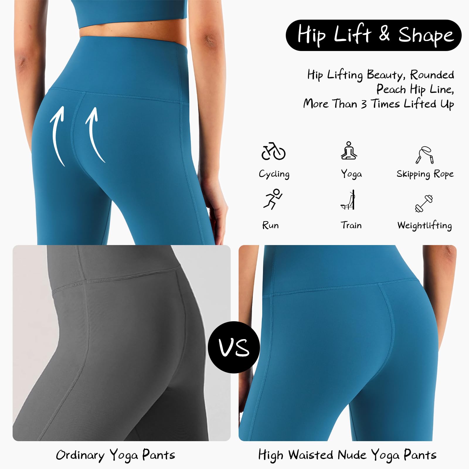 Leggins Mujer Fitness Pantalones Deportivos Cintura Alta Leggings Control de Abdomen Mallas Correr Elásticos Suaves Opaco Leggins para Running Training Yoga