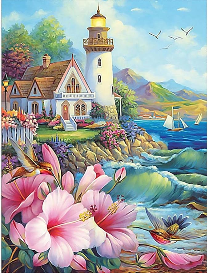 5D Diamond Painting Numbers Kits for Adults,DIY Full Drill