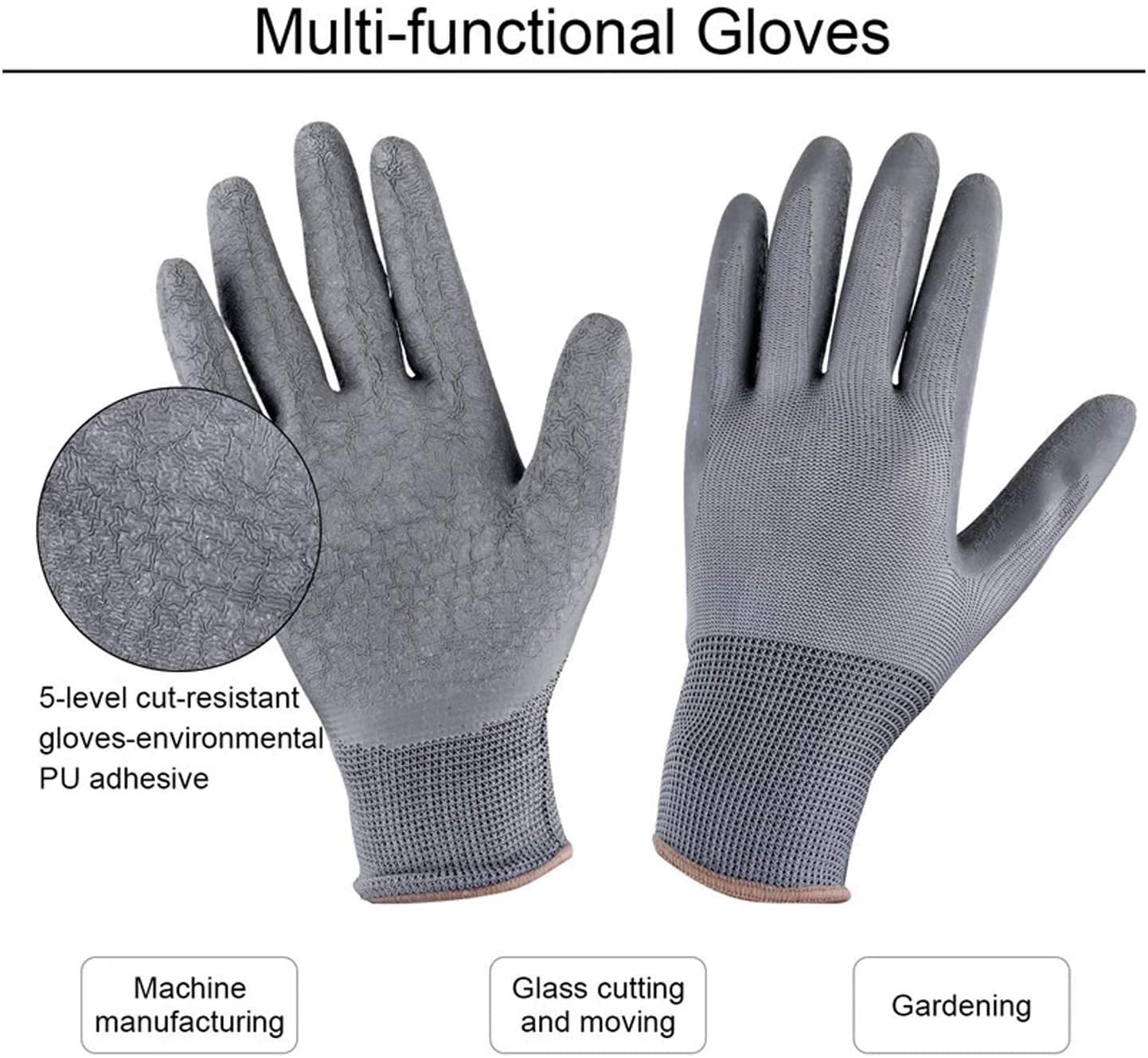 Garden Tool Set 9 Piece Aluminum Hand Tool Kit Heavy Duty Gardening Work Set with Tote Bag and Garden Gloves for Digging Loosening Soil Aerating