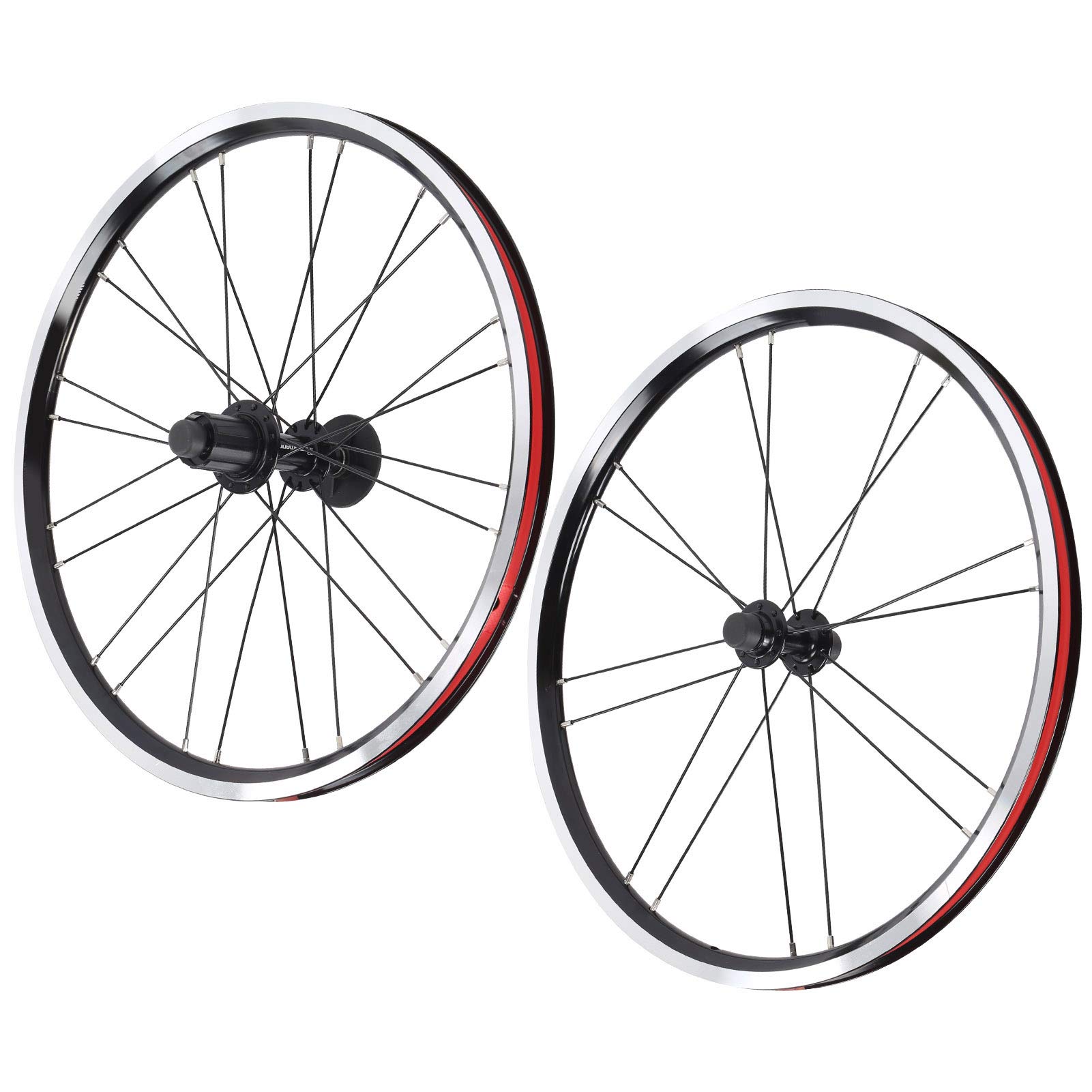 Juego de ruedas de freno en V delanteras 2 traseras de aleación de aluminio para bicicleta de montaña de 20 pulgadas Juego de ruedas livianas y duraderas para bicicleta plegable