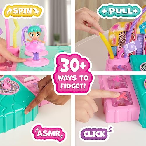 Miniatura 4 de Juego de desfile de moda, pista 2 en 1 y tablero de comercio con muñeca exclusiva