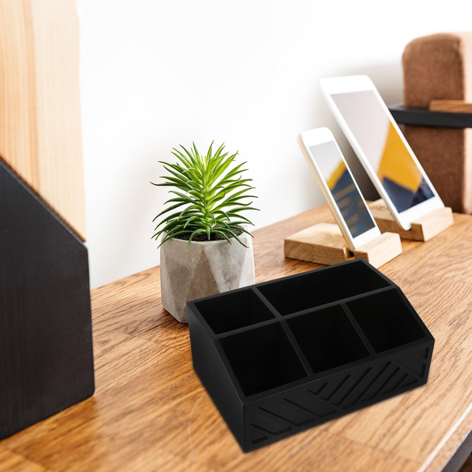 CLISPEED Organizador de Bolsitas de Té Caja de Almacenamiento de Madera Compartimentos, Tamaño Mediano, Color Madera Natural, Adecuado para Cocina, Hogar y Cafetería, Caja Reutilizable
