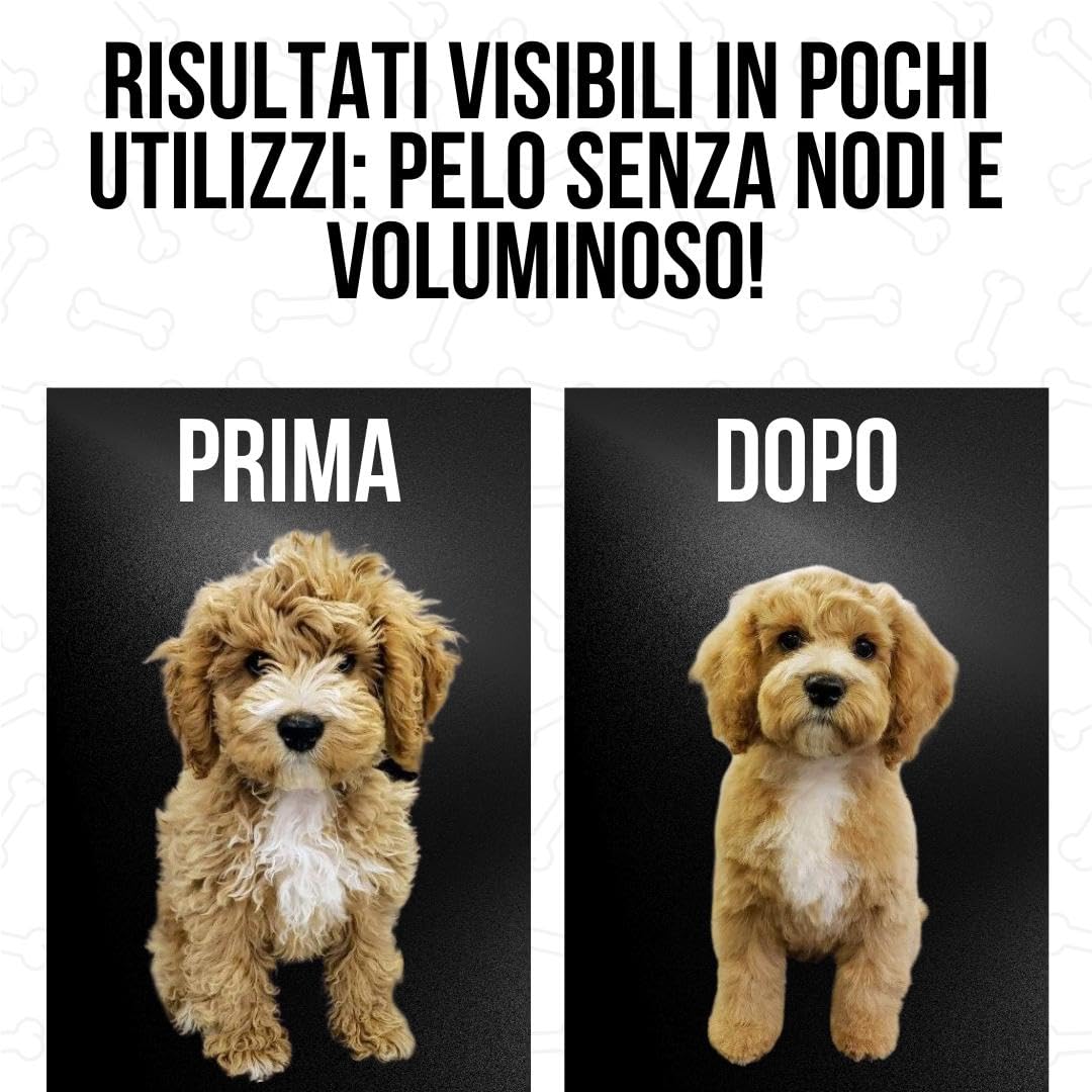 AnimArtì Spray Sciogli Nodi Districante Pelo Cane - Lozione Districante e Volumizzante 98% Origine Vegetale - Ioni D'Argento e Oli Essenziali di Tea Tree e Lavanda - Made in Italy - Formato 200ml
