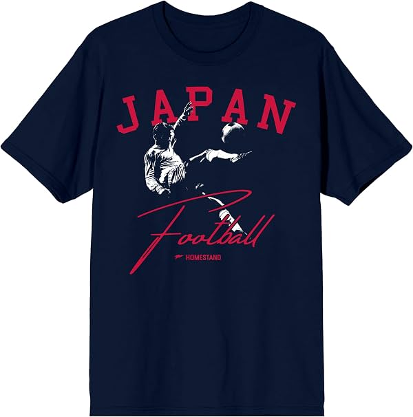 Camiseta de Fútbol de Japón para Adultos, Azul Marino, Cuello Redondo, Manga Corta