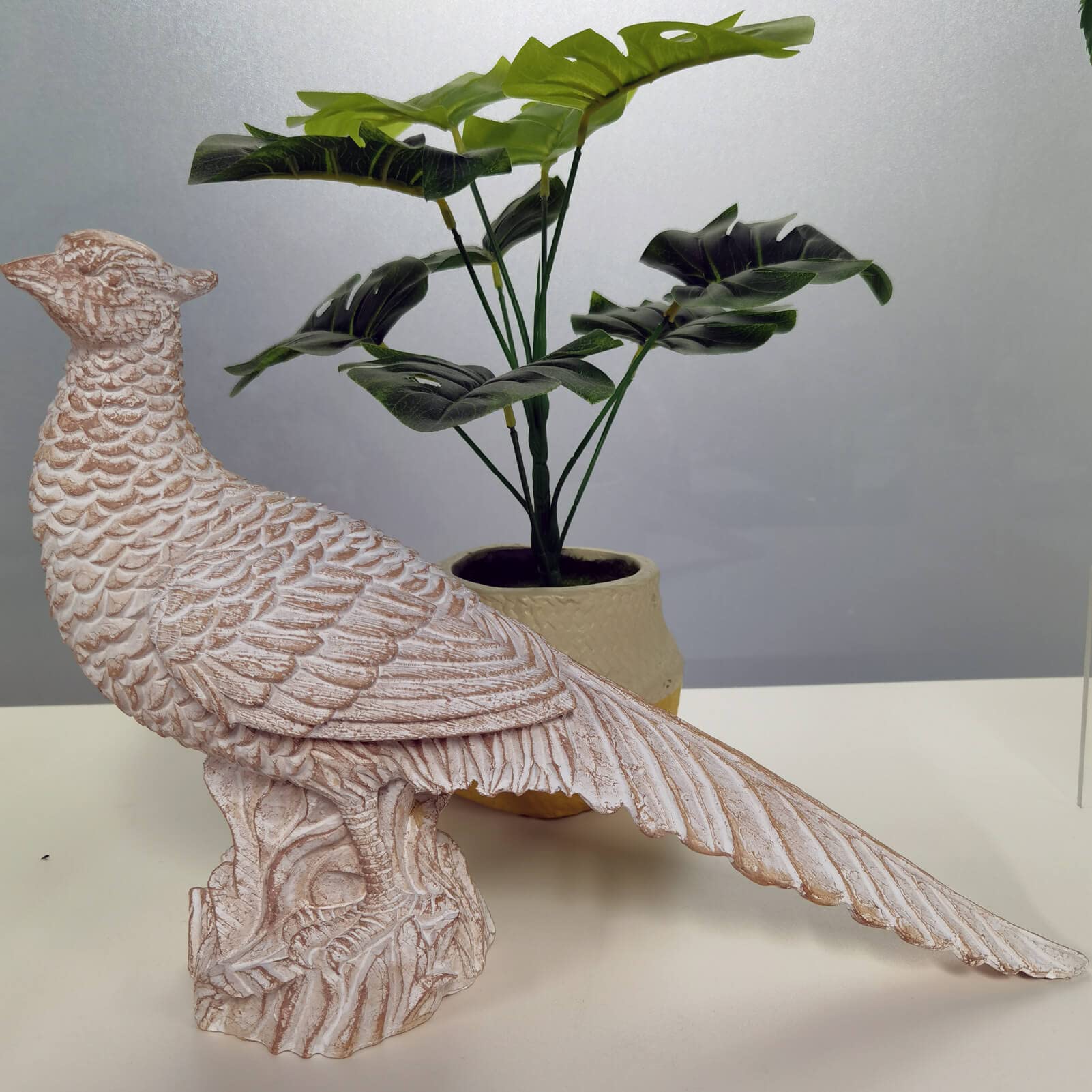 Amazon.co.jp: 樹脂製 キジの置物 室内装飾 - 33.02cm ビッグバード像