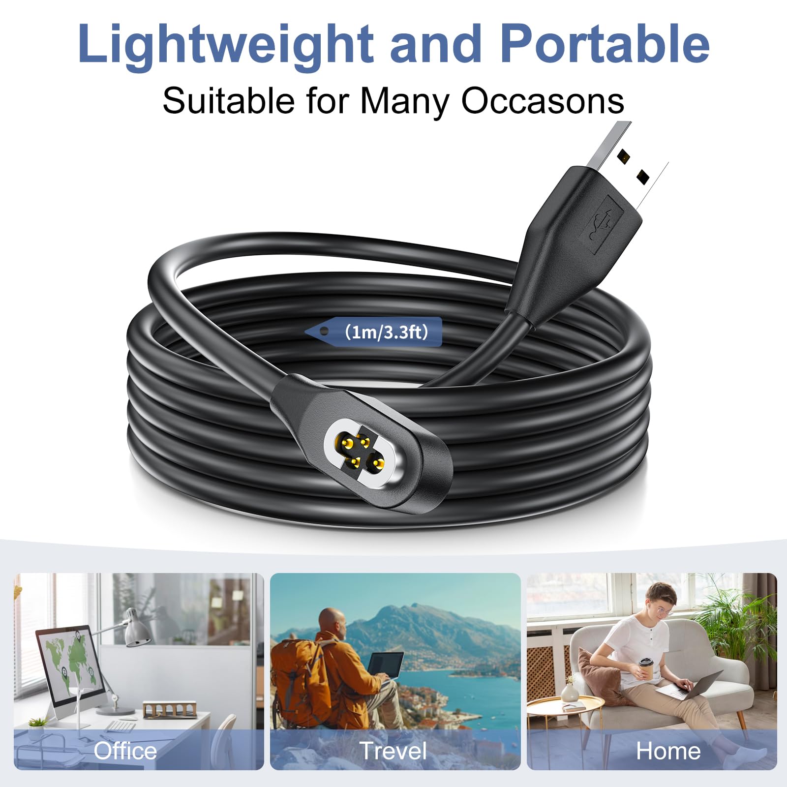 Amazon.co.jp: Shokz OpenSwim Pro用4ピン磁気充電ケーブル (2個パック