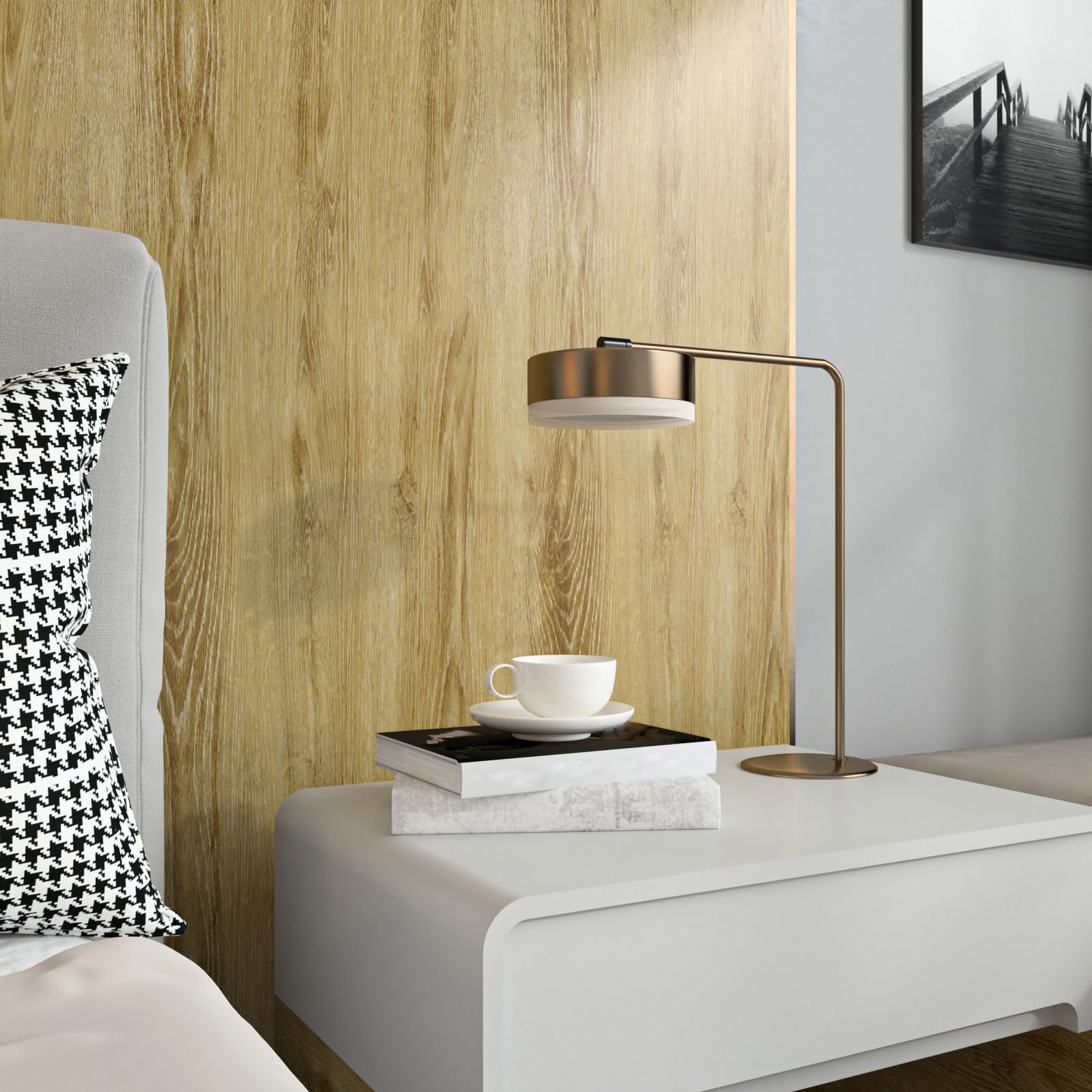 Stickyart Vinilo Adhesivo Muebles Efecto Madera Marrón 60cmX800cm Vinilo Adhesivo Muebles Vinilo Adhesivo Cocina Papel Pintado Pared Autoadhesivo Madera Impermeable Decoración de Paredes en Baño