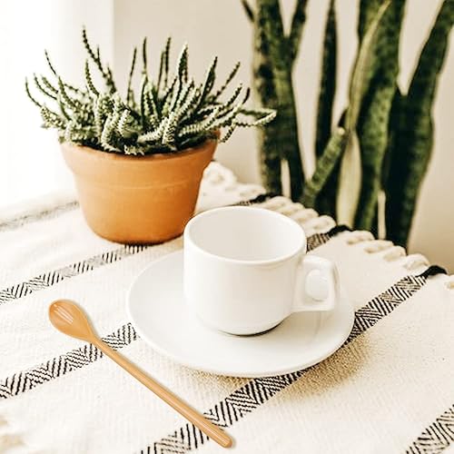 Miniatura 3 de Juego de 8 cucharas mezcladoras largas de melamina, cuchara de café con leche colorida, cuchara de helado de postre, cucharas de cóctel para postre