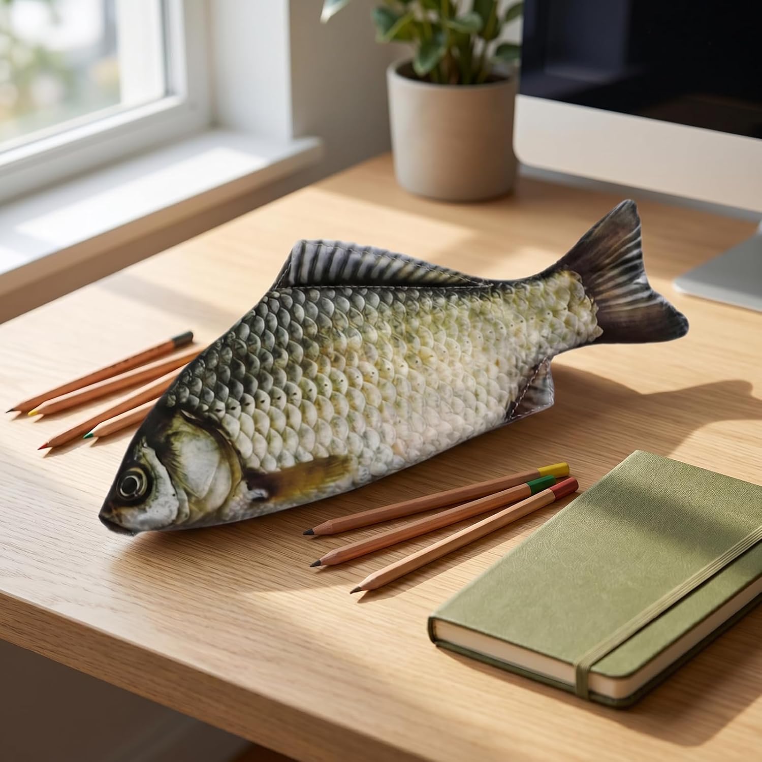 1Pc Simulation Fish Zipper Storage Pouch, Portable Cosmetic Organizer image 5