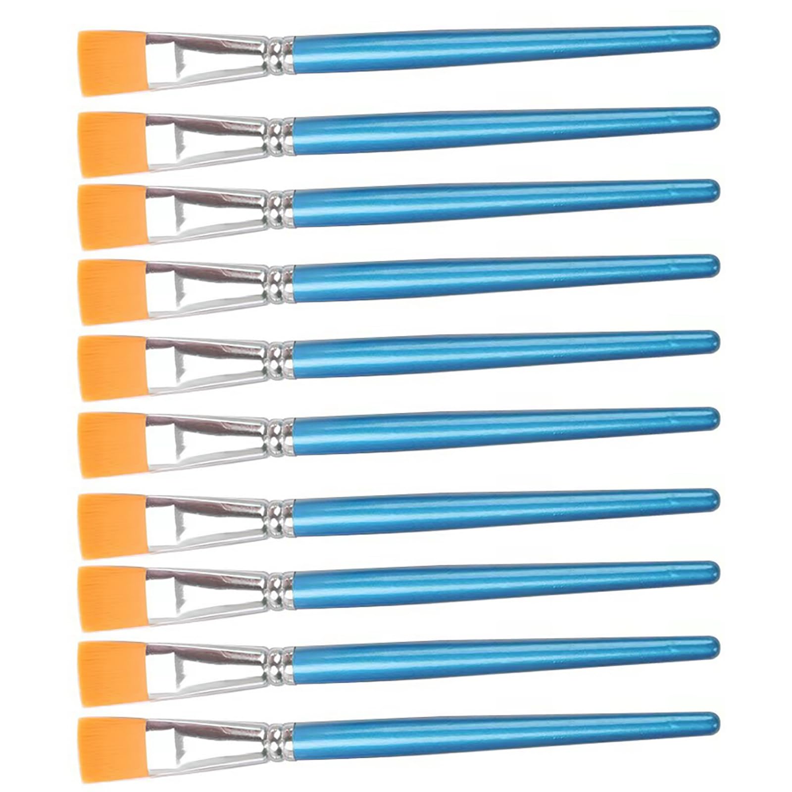 10 Pinceles para Pintura acrílica de 1 Pulgada, Pinceles de Nailon para Pintura acrílica, Juego de Pinceles Grandes para Pintura al óleo y acrílica.