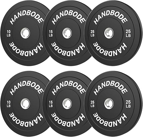 Miniatura 79 de Juego de discos de peso de 2 pulgadas de alto rebote, juego de discos olímpicos de 45/100/160/190/260/300 libras, juego de discos de peso de colores