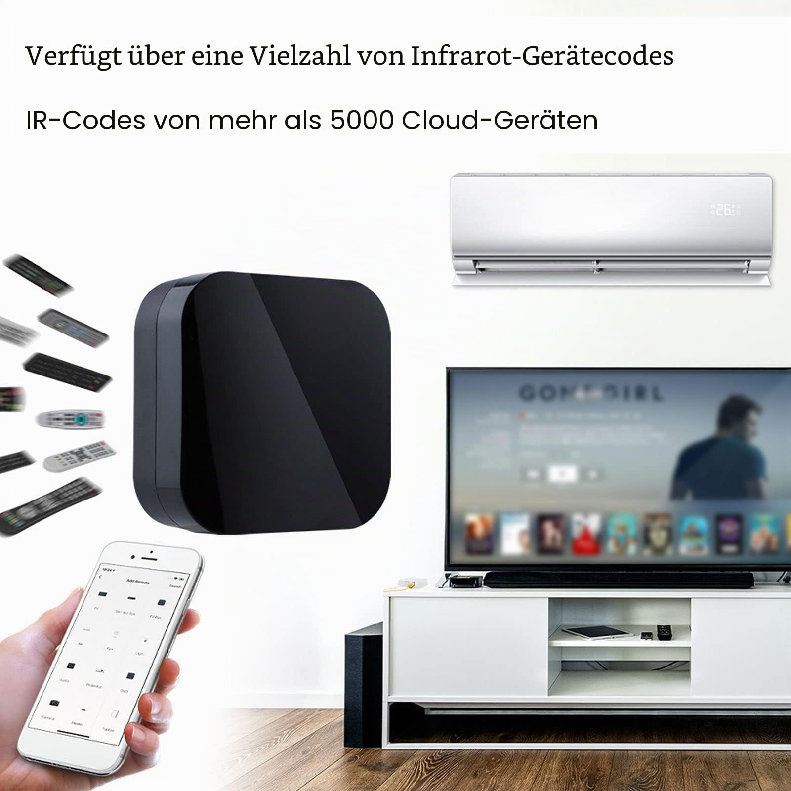 TOPINCN Infrarot Universal Fernbedienung Graffiti Tuya Zigbee Home Smart App mit Blaster für Infrarot Smart Fernbedienung