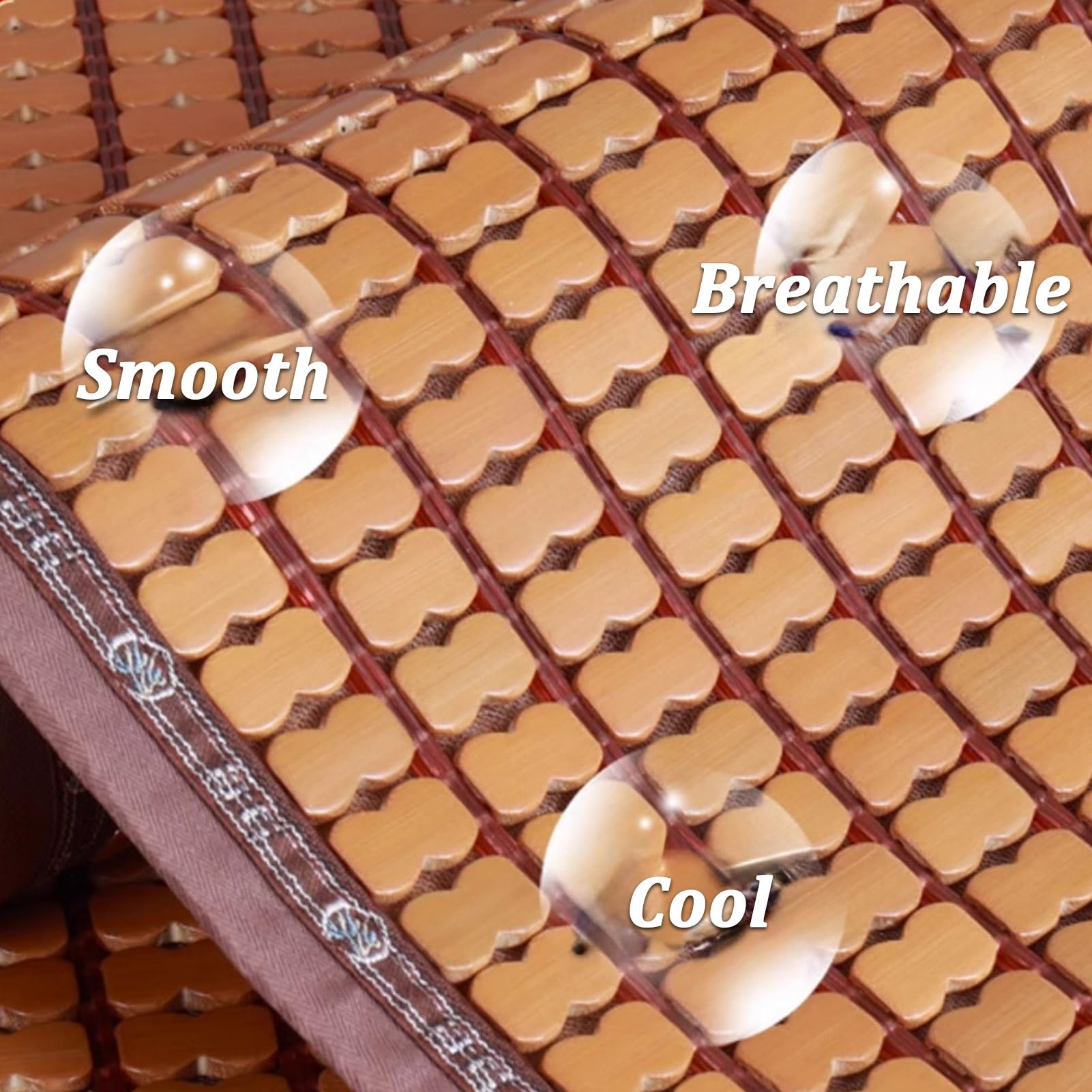 Tappetino refrigerante pieghevole in bambù per l'estate, traspirante, a raffreddamento rapido, comodo ed ecologico, ideale per tutte le età e animali domestici, perfetto per la stagione calda