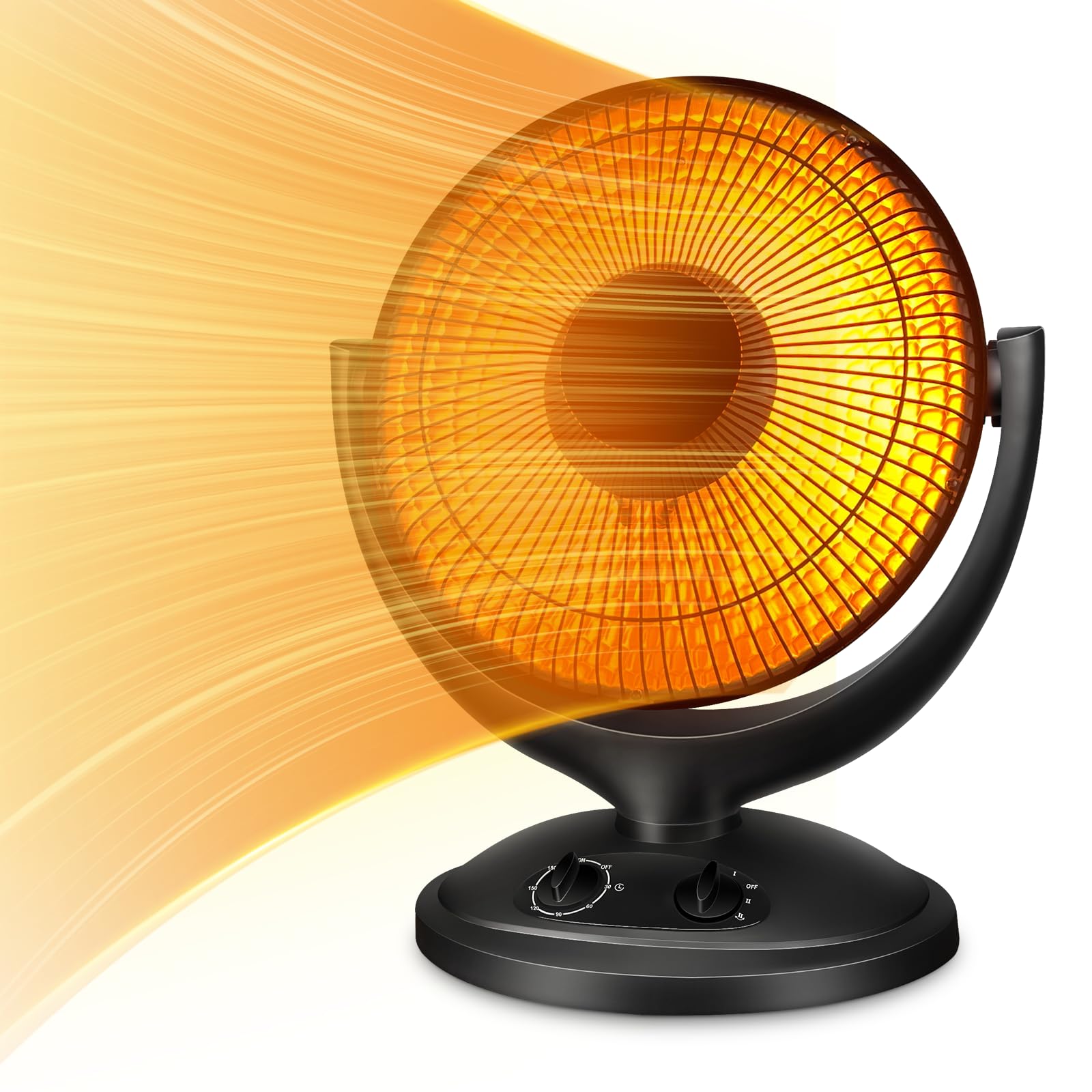 Amazon.com: Joy Pebble Space Heater, 400W/800W Oscillating Electric Heater  with 2-Level Rapid Heating, 180-min Timer, Radiant Dish Heater with  Tip-overu0026Overheat Protection, Portable Space Heater for Home/Office : Home  u0026 Kitchen
