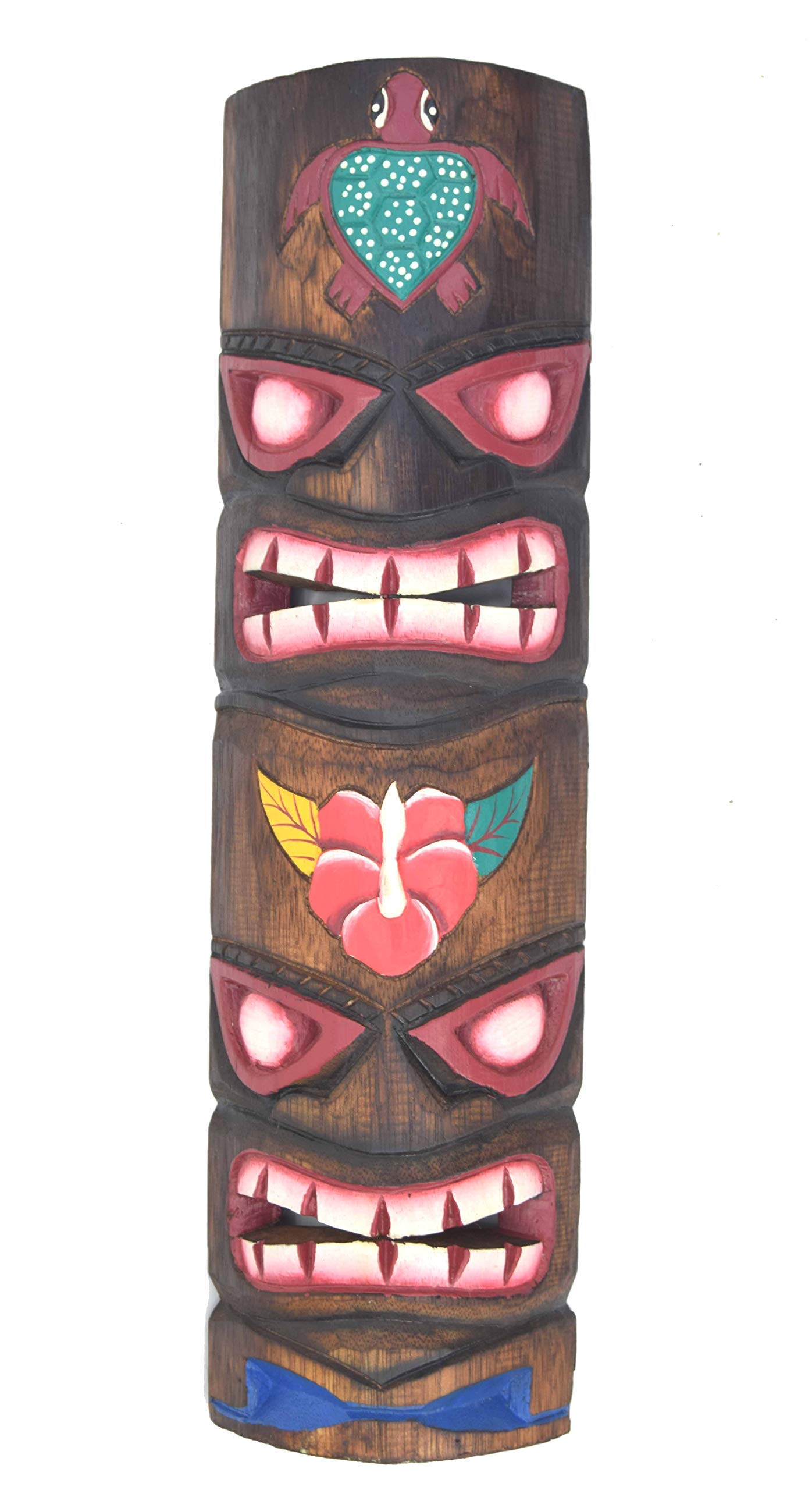 Tiki - Maskers in De Vorm Van Polynesiaanse Idols in Het Regenwoud. Stock Illustratie