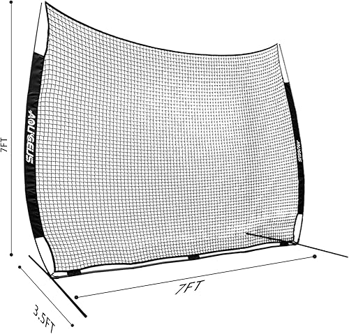 Miniatura 5 de Red de Barrera Deportiva, Red Deportiva, Red de Respaldo de Barricada, Perfecta para Béisbol, Sóftbol, Fútbol, Baloncesto, Lacrosse