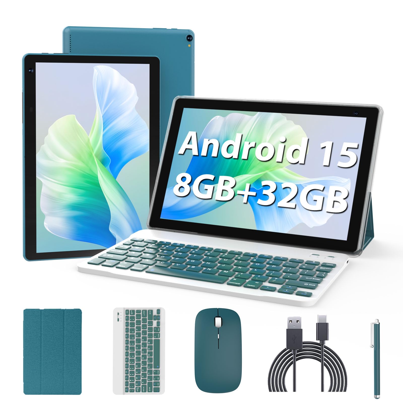 Amazon.com : Android 15 Tablet 10 inch, 2 in 1 Tablets with