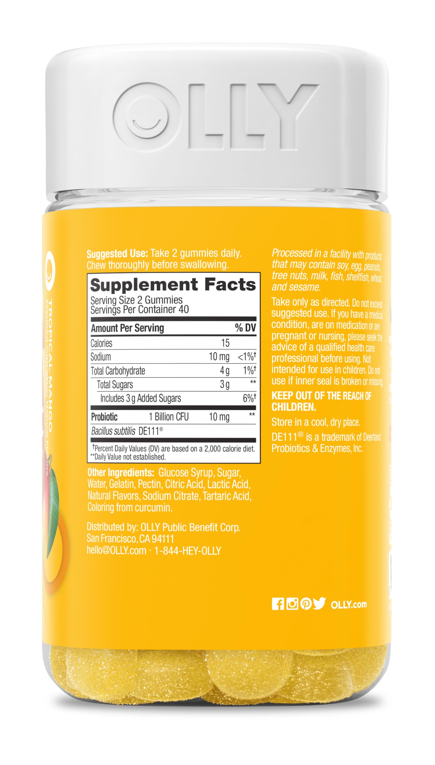 OLLY Probiotic Gummy, Immune System & Digestive Support*, Mango - 80 Count — Amazon image 7