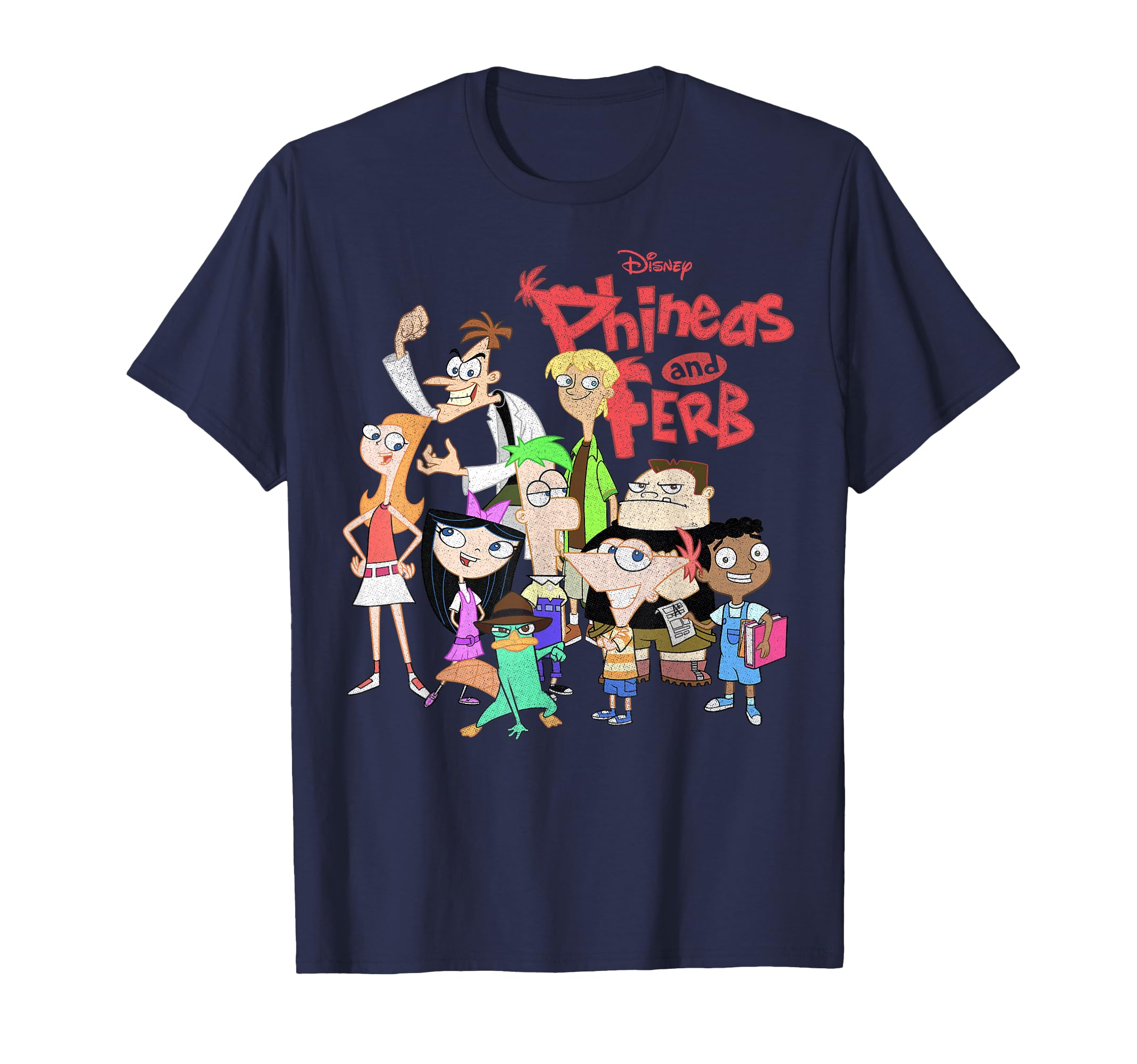 Phineas and Ferb The Group Logo T-Shirt Small