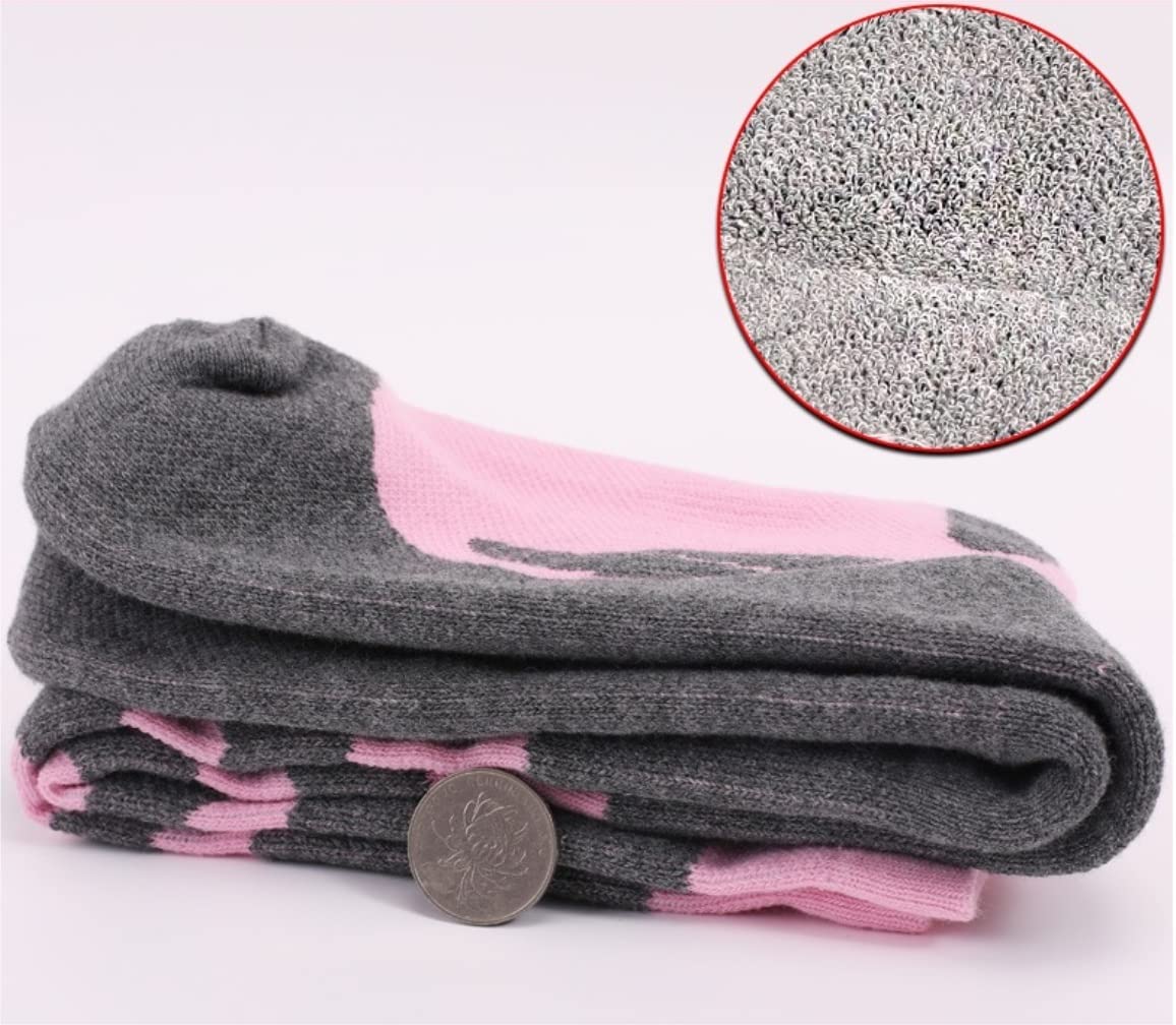 Warme Socken Skisocken Winter Warm Dicke Thermische Outdoor Sports Bergsteigen Lange Socken Füßlinge Winter (Blue : Purple, Size : 34 * 19 cm)