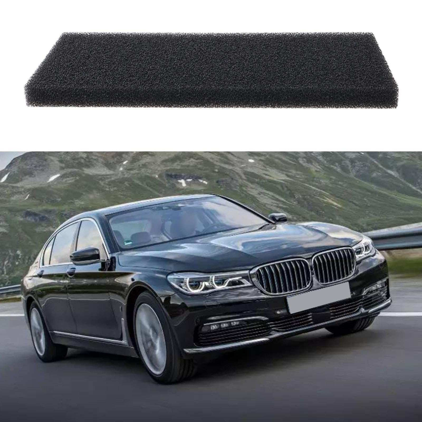 2 szt. Filtr gąbkowy do dmuchawy samochodowej 64119216222 kompatybilny z BMW F01 F02 F04 F07 GT F10 F11 M5