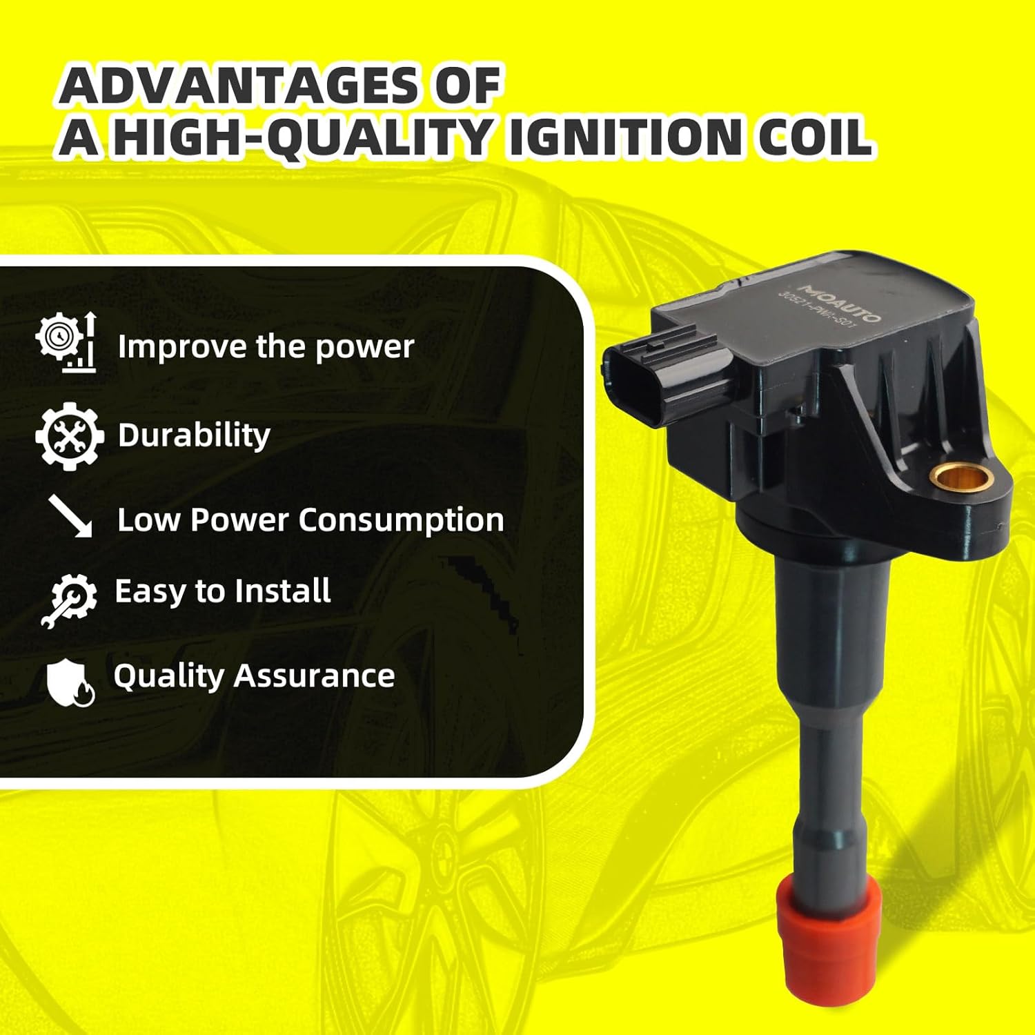 Set of 8 Ignition Coils Pack 30521-PWA-S01 UF374 & 8 PCS Iridium Spark Plugs Compatible with Honda Civic 2006-2011 1.3L L4