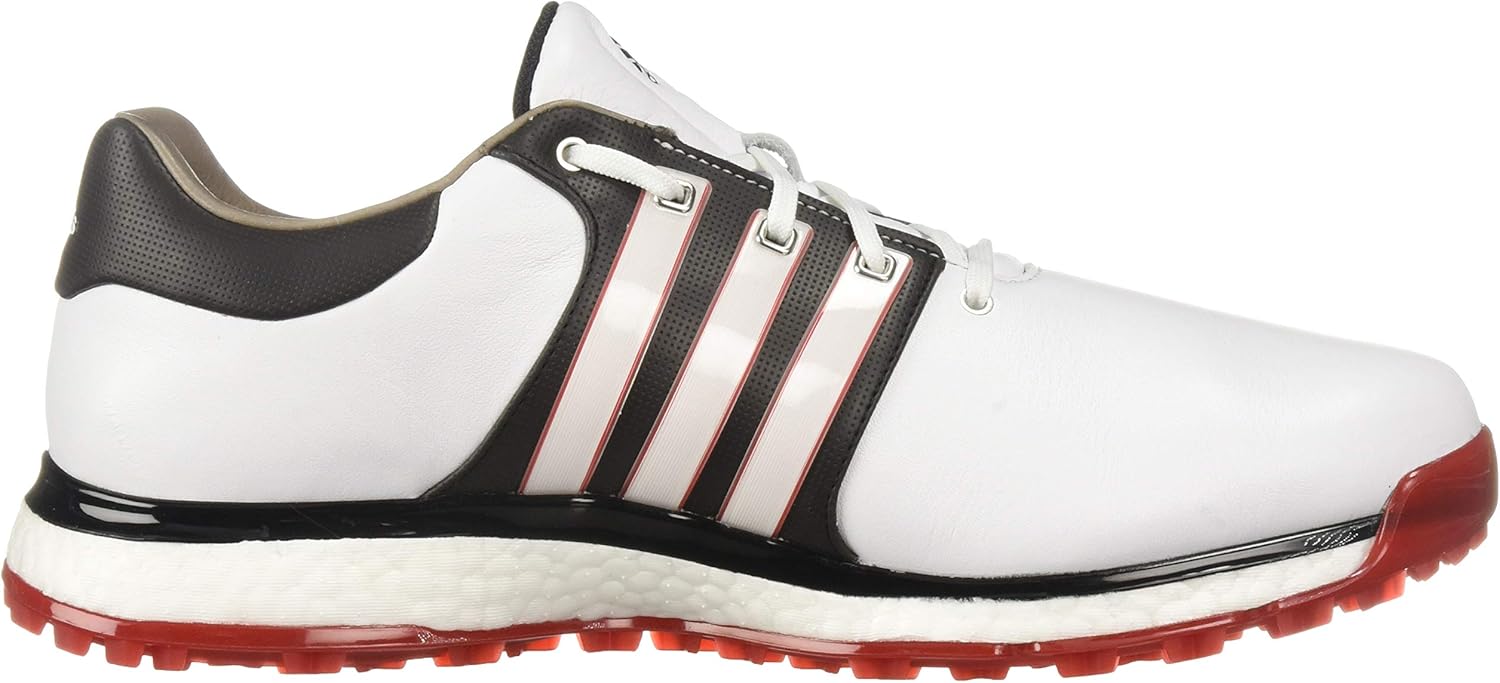 adidas Men's TOUR360 XT Spikeless Golf Shoe, FTWR White/core Black/Scarlet, 10.5 M US