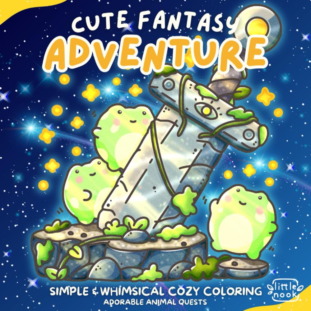 Cute Fantasy Adventure: Adorable Animal Quests - A Simple and Whimsical Cozy Coloring Book (Simply Whimsical)